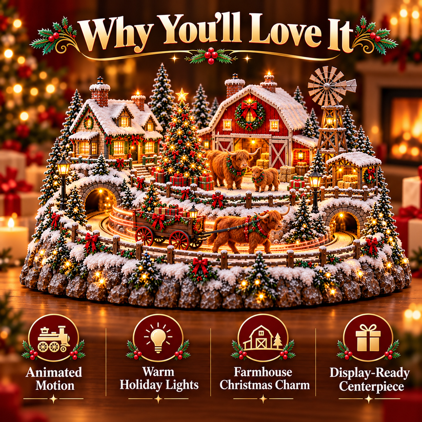 Why you will love Highland Cow Christmas Farm Village